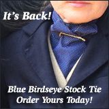 Blue Birdseye Stock Ties For Sale