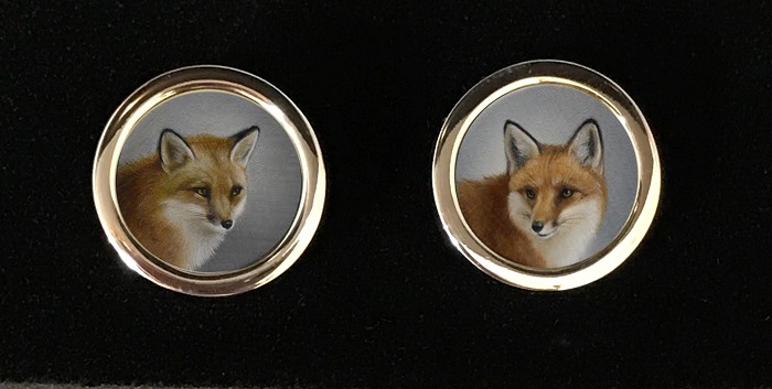 Interchangeable cufflinks B dime size 17.91mm